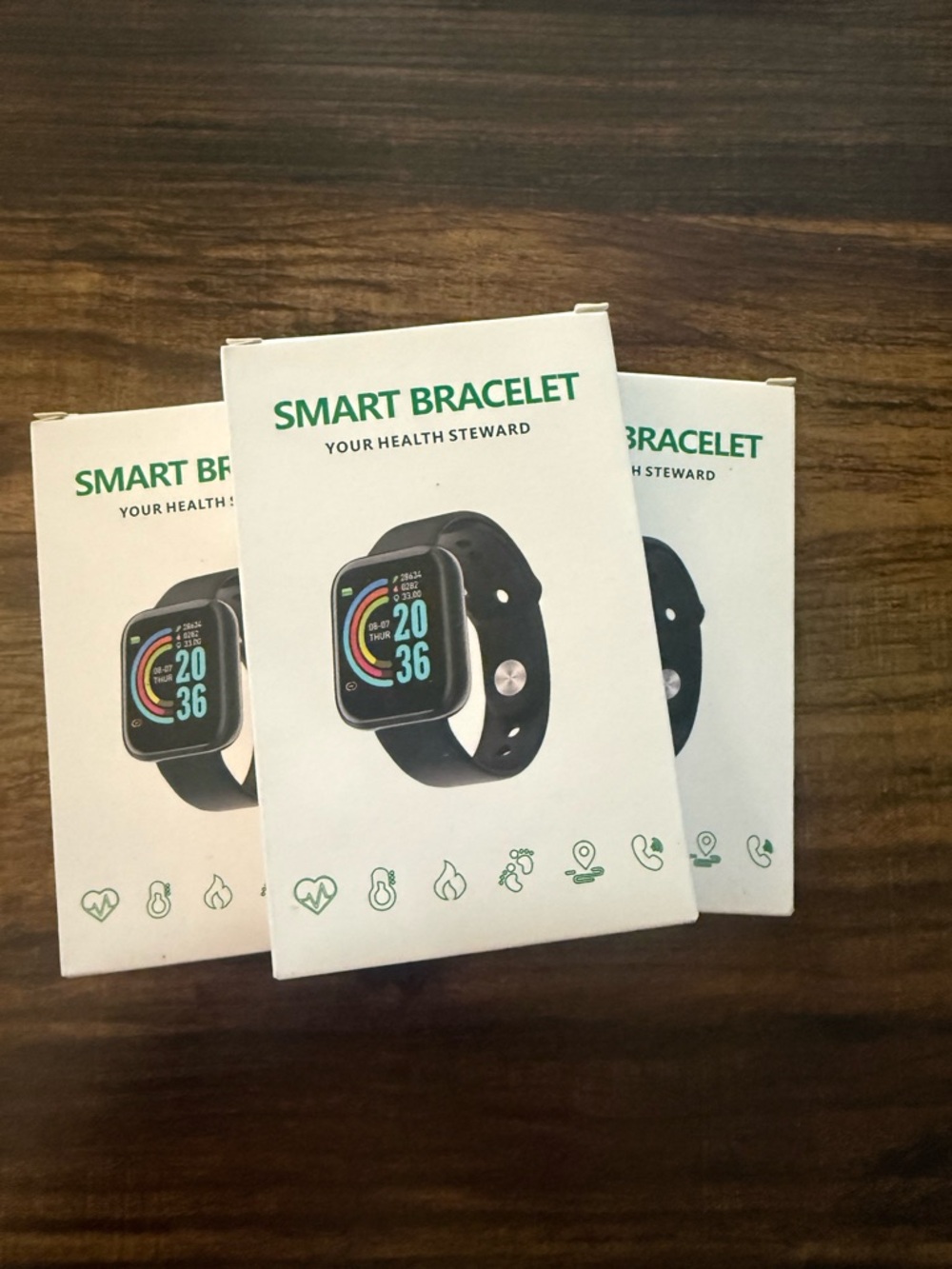 Fitness Smart Bracelet Activity Tracker Watch iPhone Android Heart Rate New 43mm